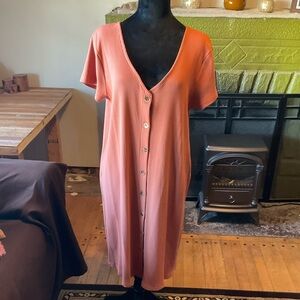 90’s Dip Pink Button-Down Cardi Dress